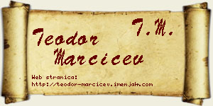 Teodor Marčićev vizit kartica